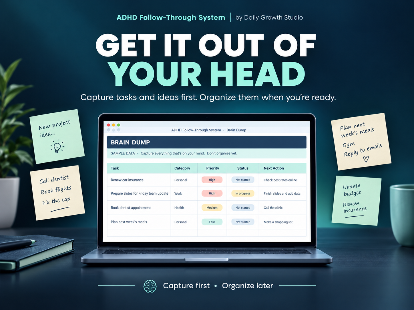 ADHD Follow-Through System — product preview